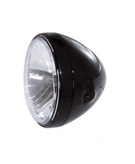 Phare noir ,7" ,H4  Harley