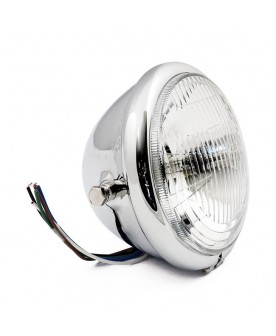 Phare chrome 5"3/4 , H4 Harley