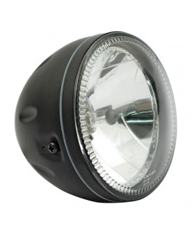 Phare noir 5"3/4 , H4 Harley