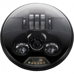 Phare LED 7 pouces noir Harley