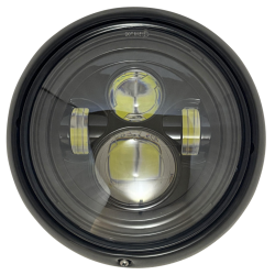 Phare Led noir lentille...